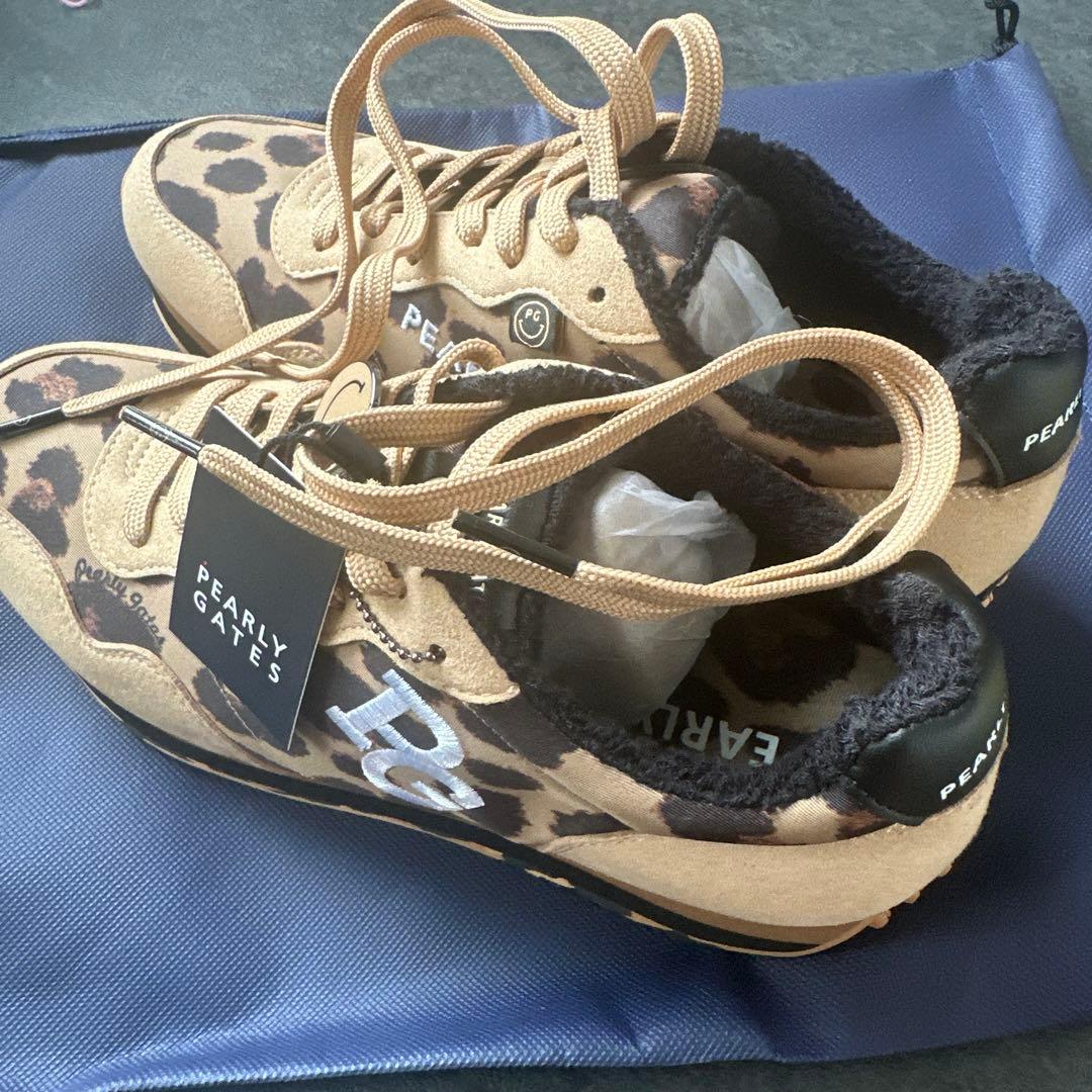 PEARLY GATES ヒョウ柄 スポーツシューズ