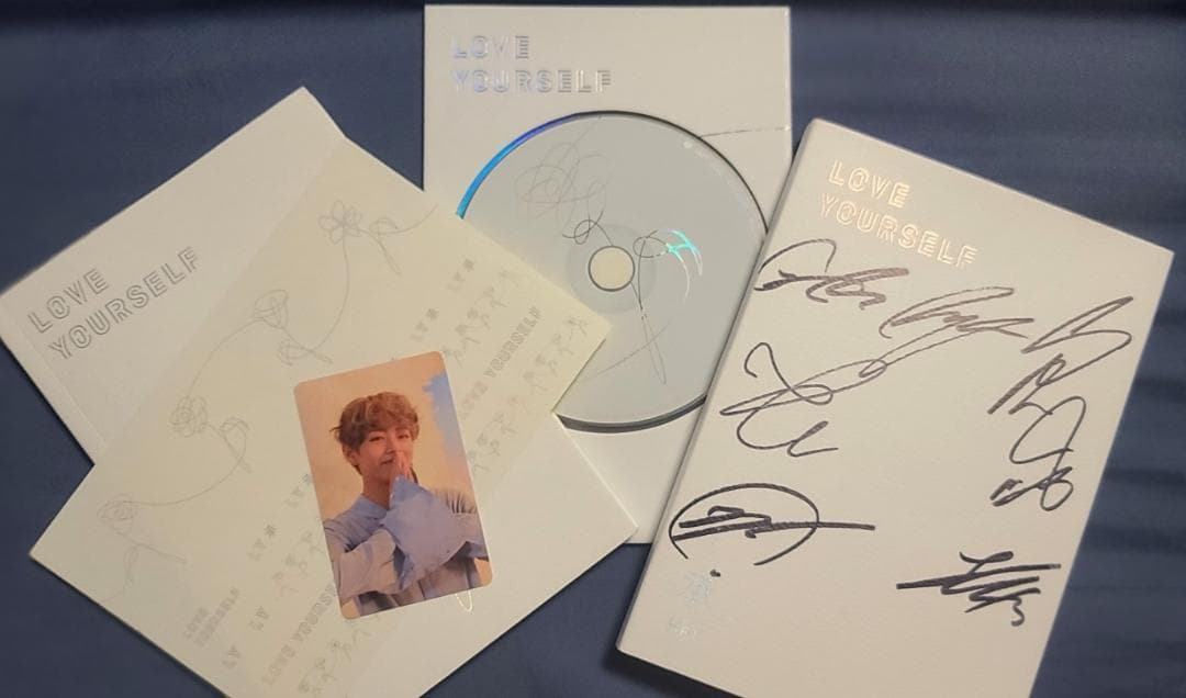 BTSサインCD 2種類（BTSメンバ全員が自筆でサイン！）