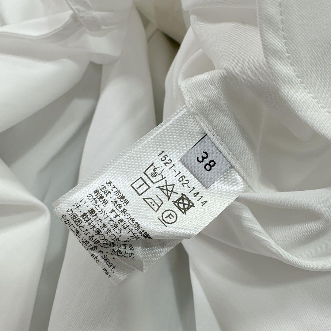 ユナイテッドアローズ フリル スタンドカラー シャツ ホワイト 38 超美品