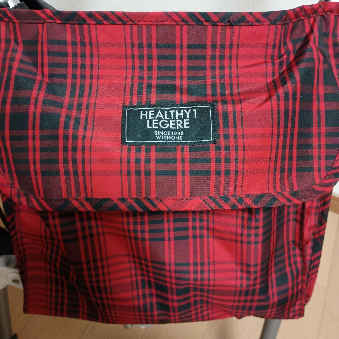 【美品】ヘルシーワン レジュール 折りたたみ シルバーカー タータンレッド