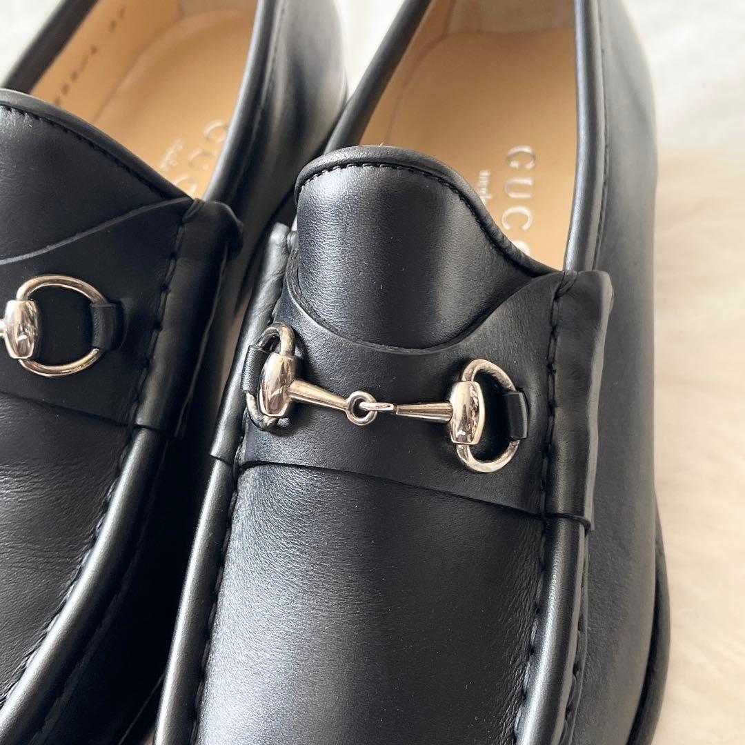 新品未使用✨GUCCIグッチ　ホースビットローファー　ブラック　レザー　黒　金具