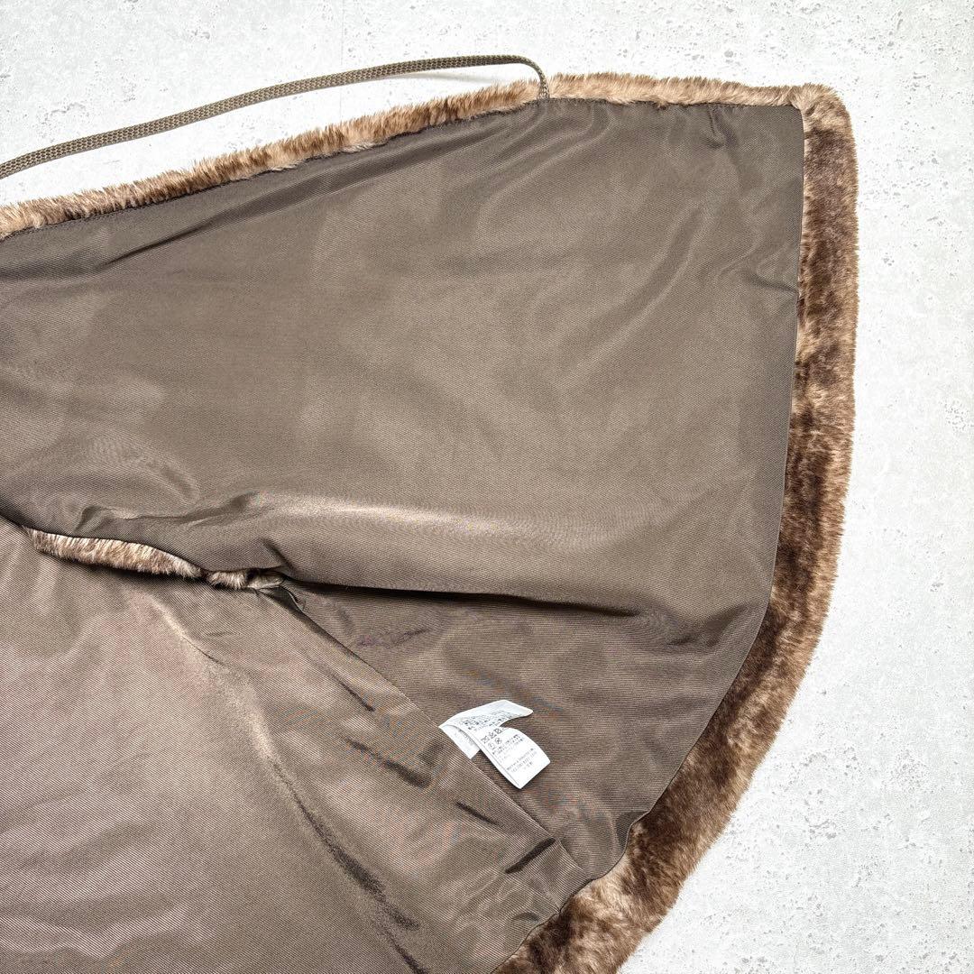 美品　ミズイロインド イミテーション ファー ベスト　ジレ