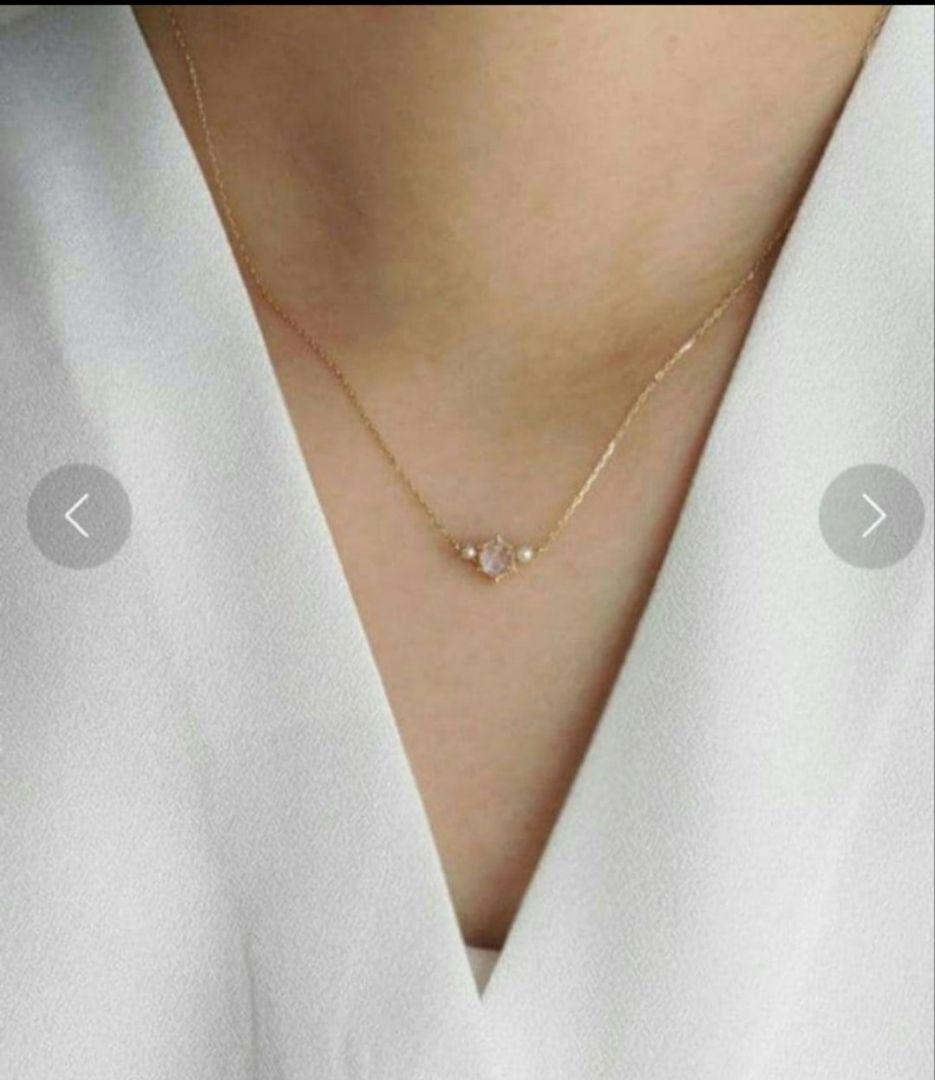 ミ*♪様 ノワールドプーペ K10 ネックレス ロイヤルブルームーンストーン パ