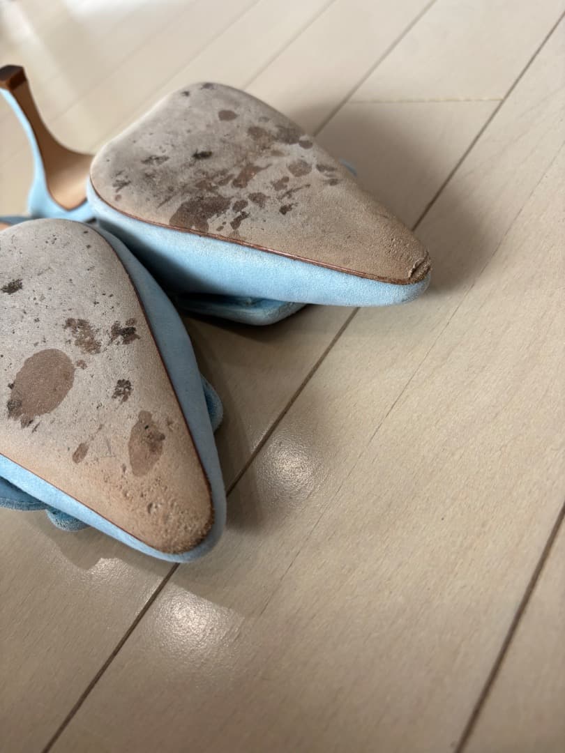 MANOLO BLAHNIK メイセールスエード ミュール　35.5