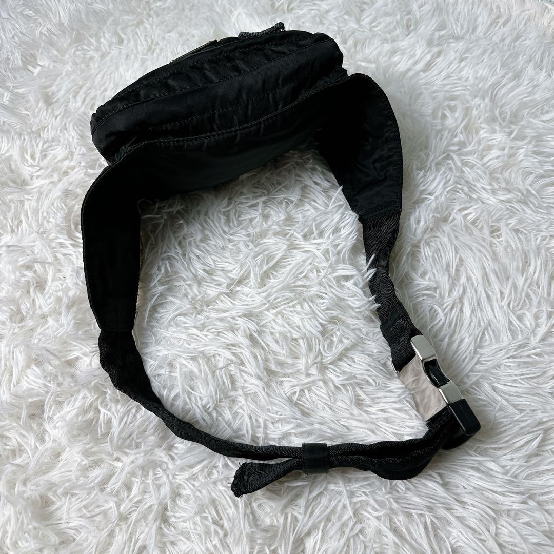美品✨プラダ ウエストバッグ ボディバック 2vl001 テスートナイロン 黒