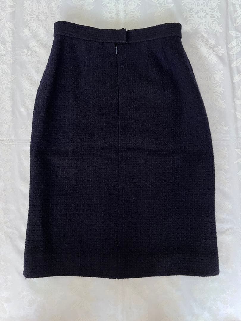 CHANEL シャネル ネイビー ツイード スーツ 美品