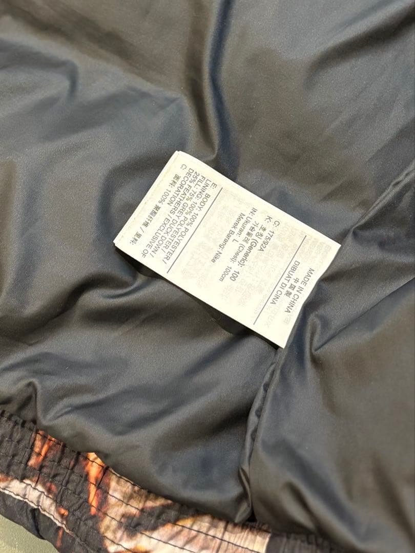 最終価格NIKE グラフィックプリント ダウンベスト Lサイズ
