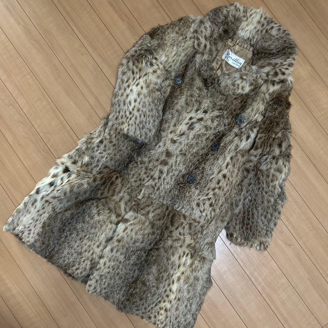 Revilldn レヴィヨン ファーコート　毛皮　ロング　ブラウン