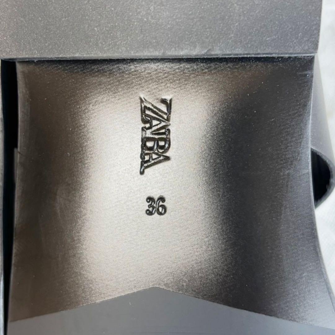 【新品未使用タグ付】 ZARA (ザラ) グルカサンダル フラット ブラック