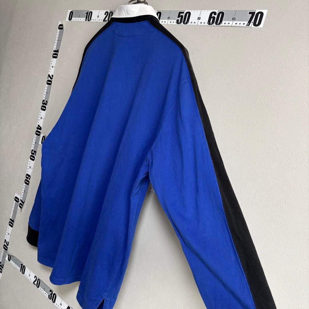 青 L POLO ポロ Ralph Lauren ラルフローレン長袖ラガーシャツ