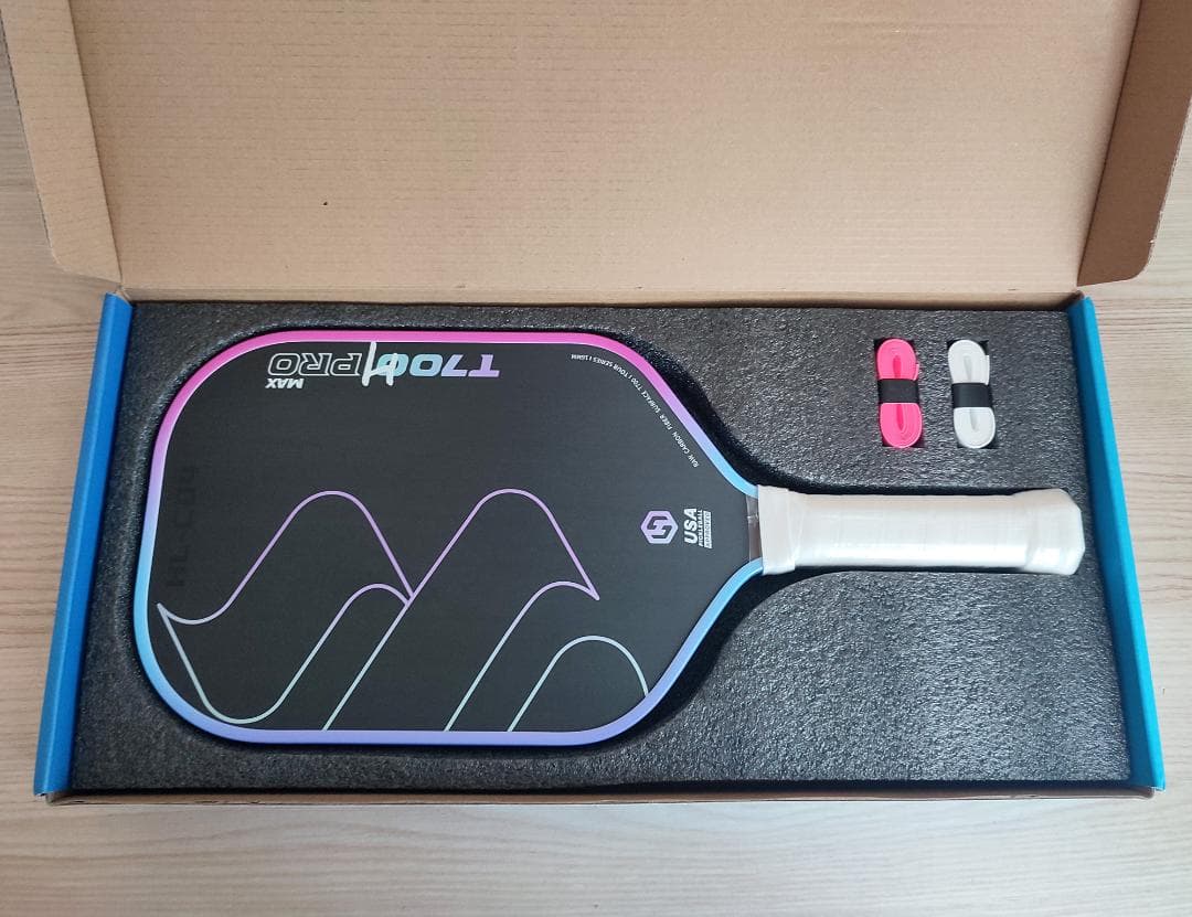 ピックルボール パドル T700 生カーボンファイバー ピンク ブルー3