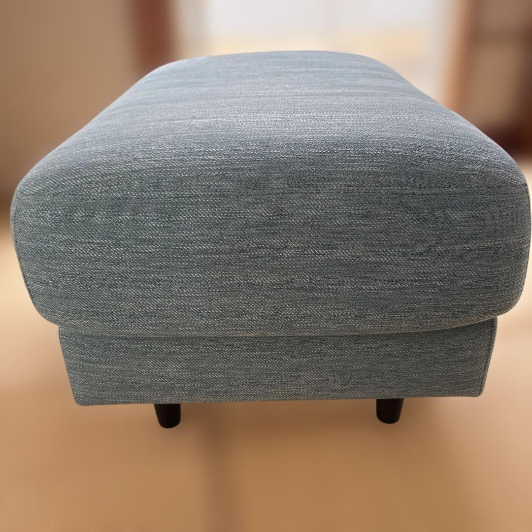 ニトリ　スツール　オットマン　ターコイズブルー色