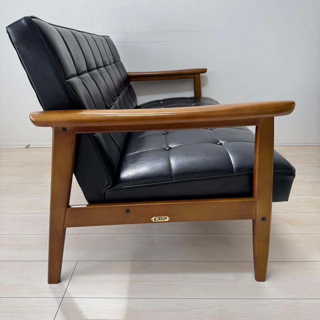 カリモク60 Kチェア 2シーター スタンダードブラック 限定50周年復刻ロゴ