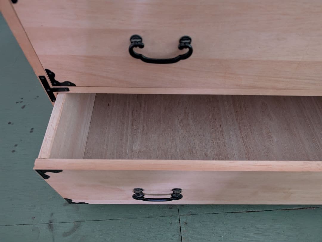 【転倒防止金具付き】桐たんす 6段 3段 着物 コンパクト (3月限定出品)