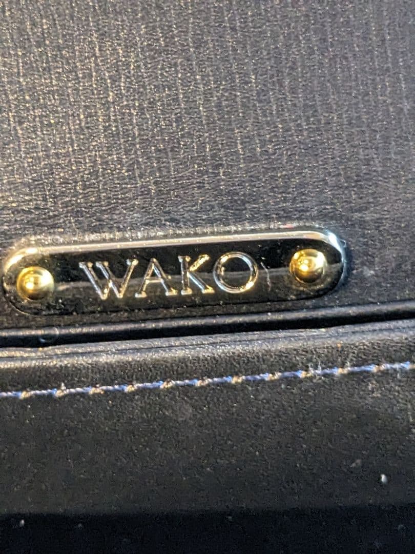 銀座和光オリジナル本革バッグ　ネイビー