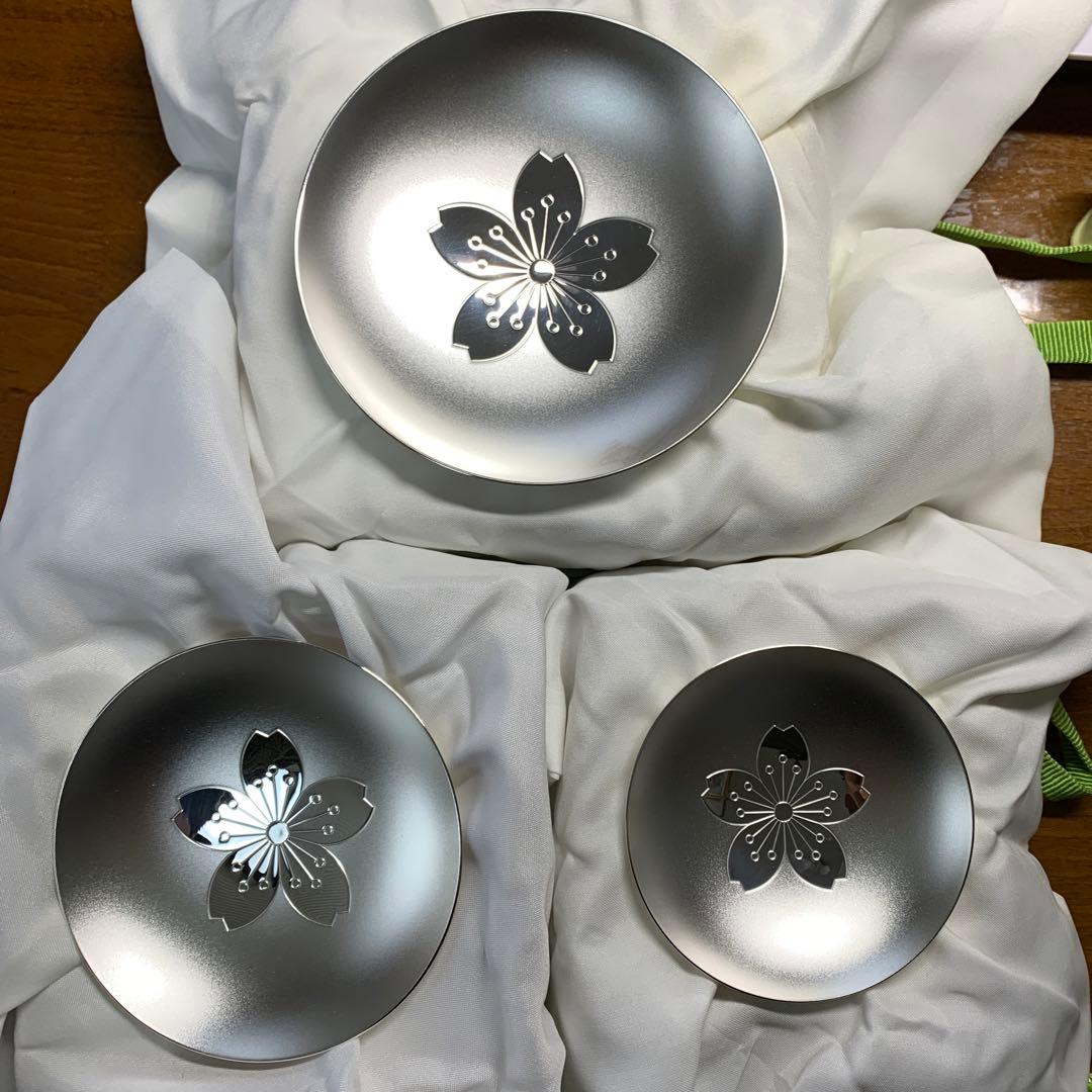 造幣局製銀盃 純銀刻印あり 大中小3杯