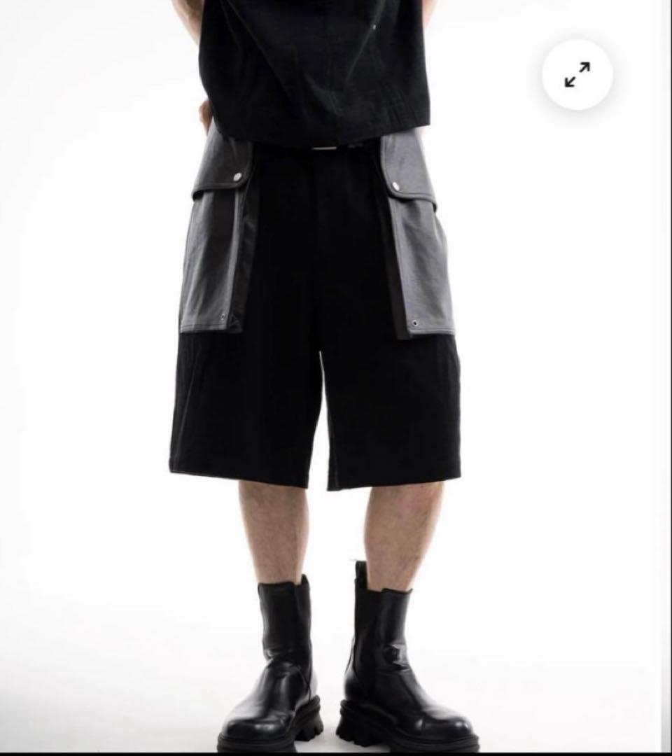 パンツ jentlouis Leather Pocket Baggy Shorts