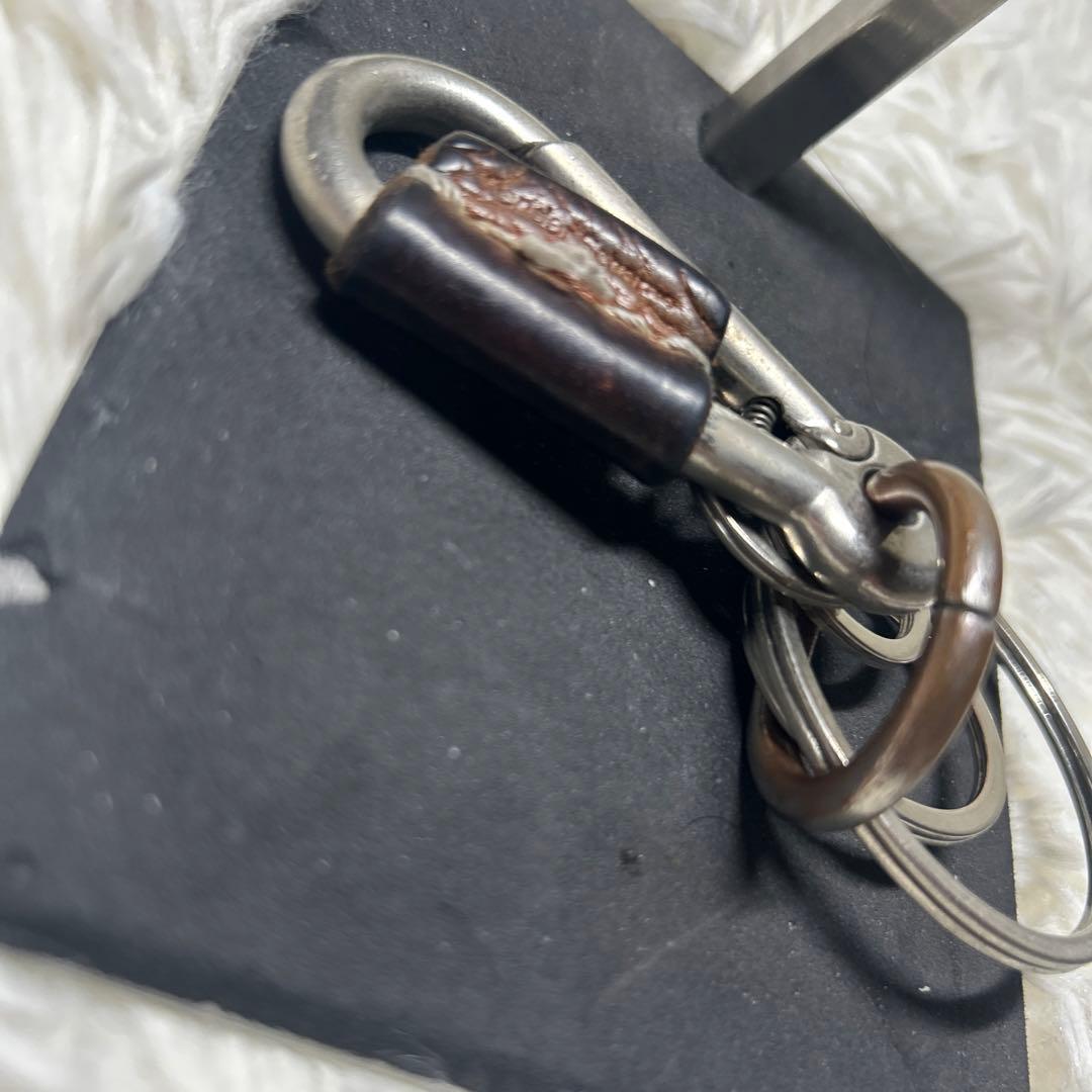 エンダースキーマ カラビナ キーリング レザー ナチュラル