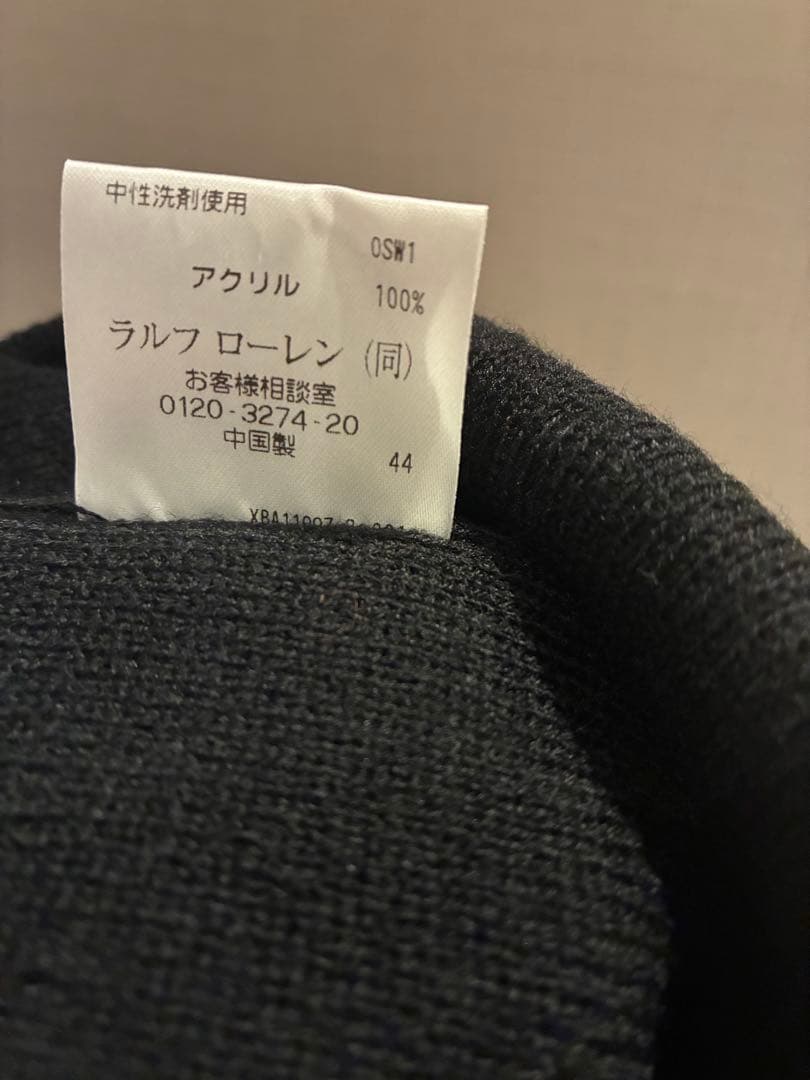 RLX Ralph Lauren 黒 ビーニーキャップ