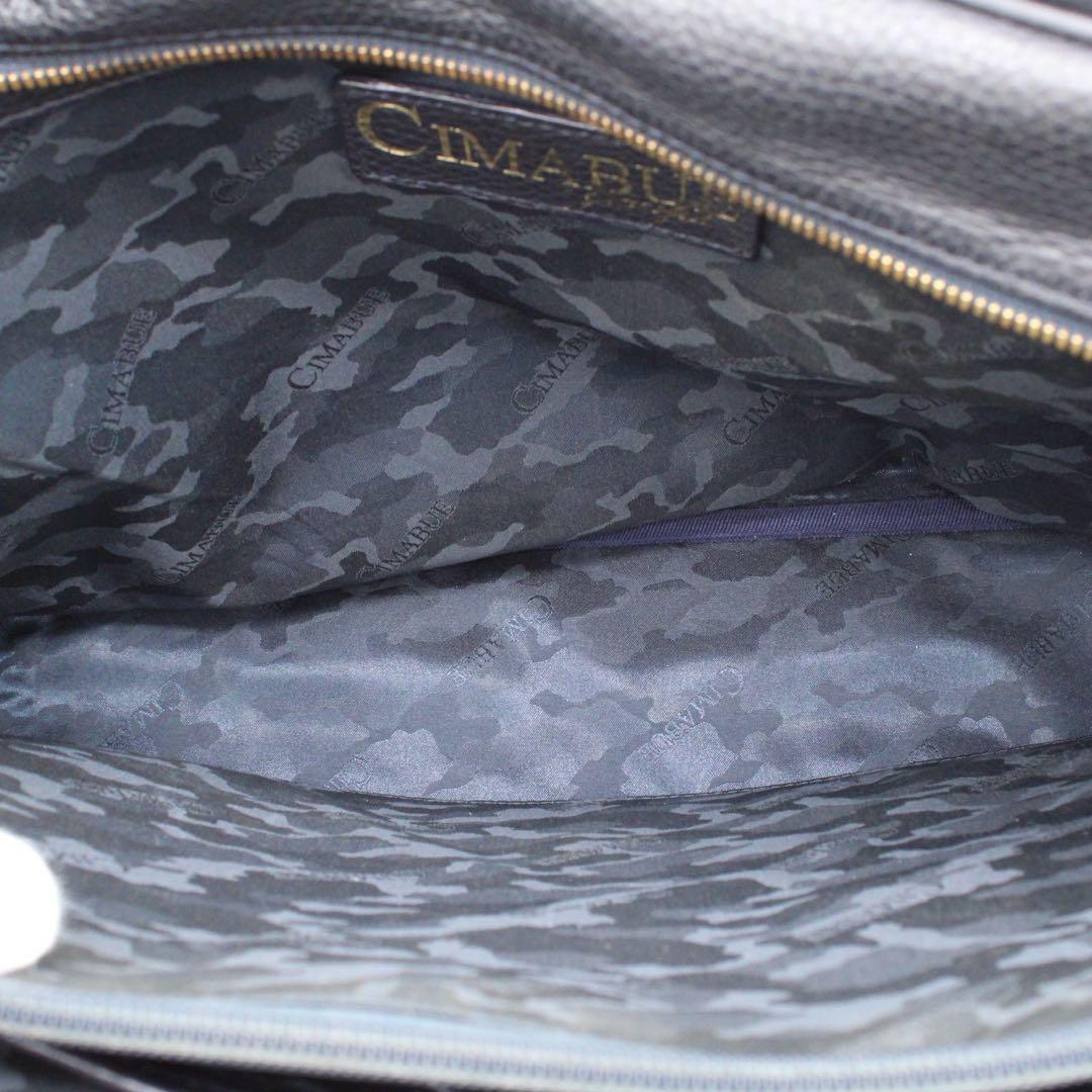 【美品】CIMABUE ビジネスバッグ ブリーフケース レザー 2WAY 紺色