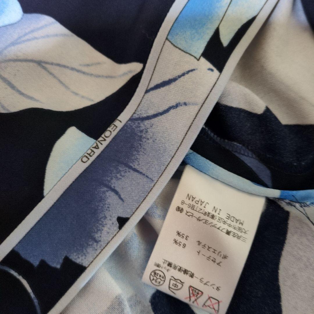 レオナール　大きいサイズ　人気花柄 半袖チュニックのみ