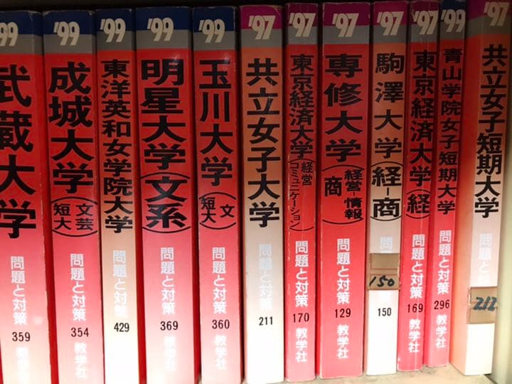 1990年代　赤本バラ売り　首都圏中堅私大　大学入試資料