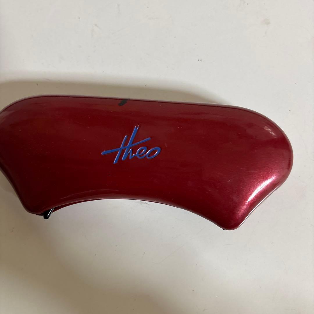 Theo レッドフレーム メガネ ケース付き