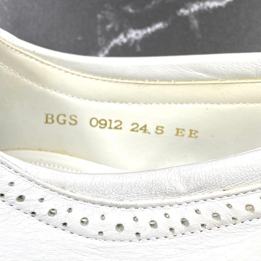 バレンシアガ スポーツ フリンジ付き ゴルフシューズ 白 レザー 24.5