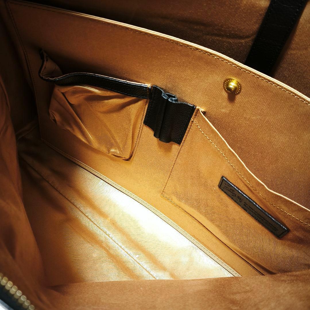 サマンサキングス クロコ型押し レザー ビジネスバッグ ブラック A4 PC収納