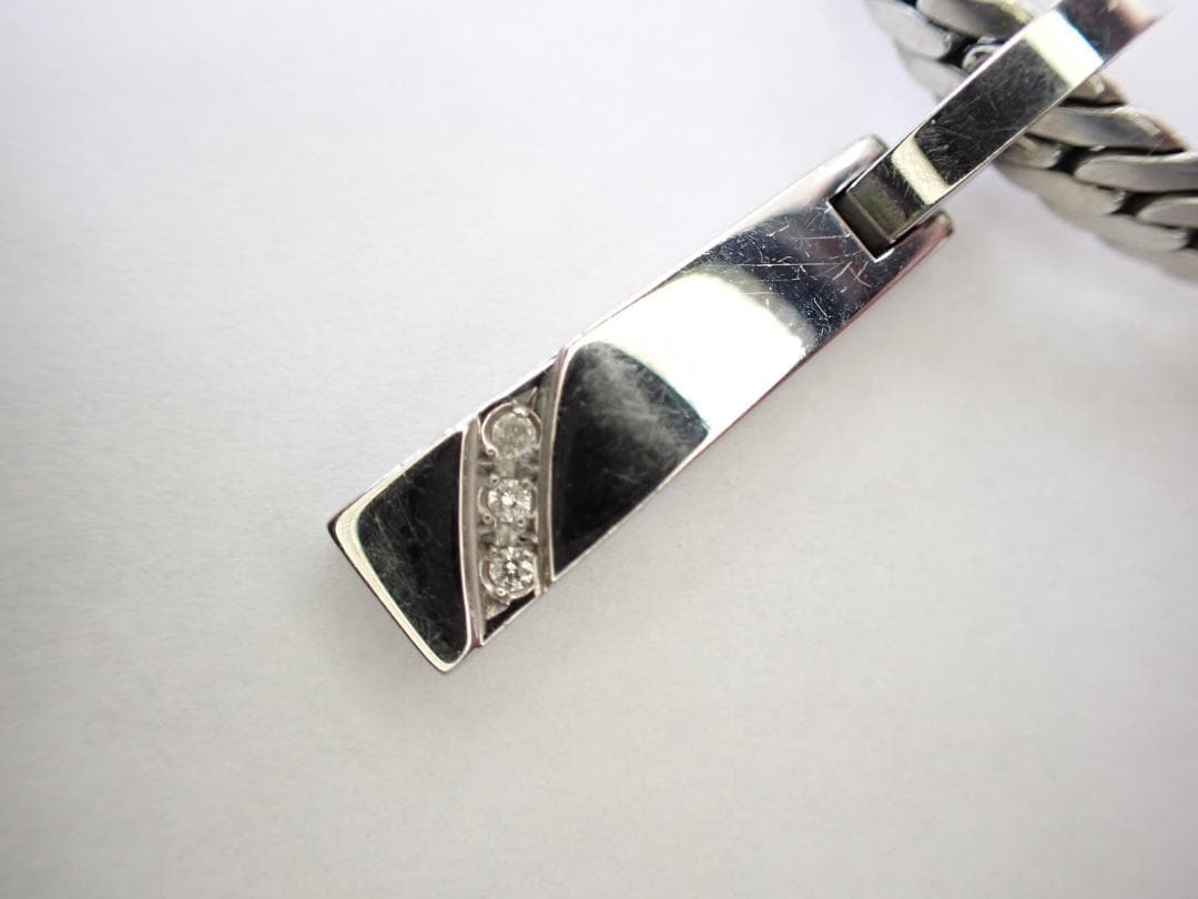 KHG Ptin Ge ダイヤ スネークチェーン ゲルマニウム ネックレス　a