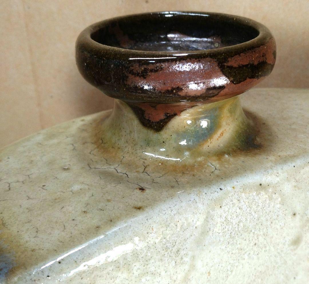 【本物保証】金城次郎 草花紋抱瓶 共箱 W28㎝ H20㎝ 人間国宝 壷屋焼美品