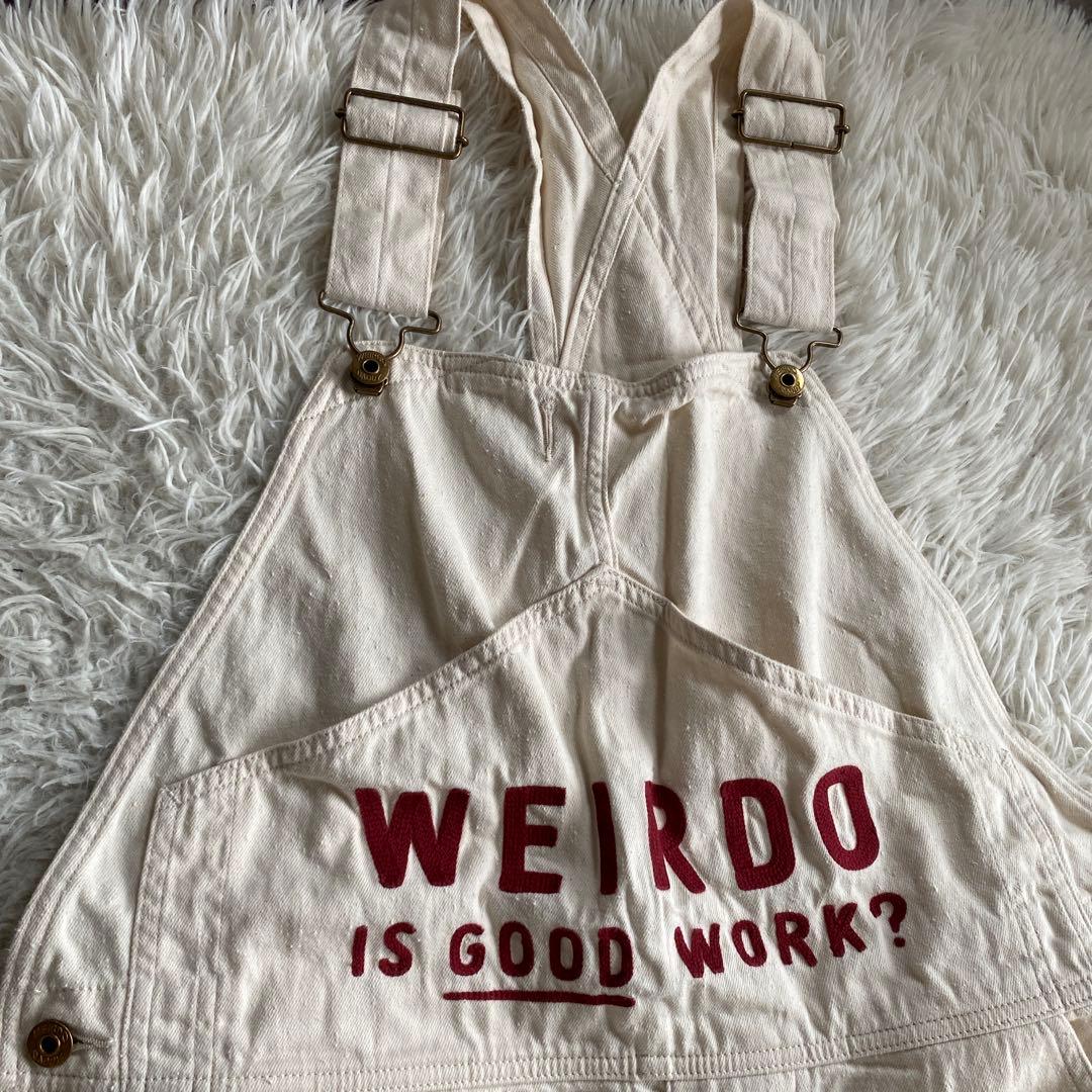 ウィアード weirdo WTCC ロゴ刺繍 アイボリー オーバーオール