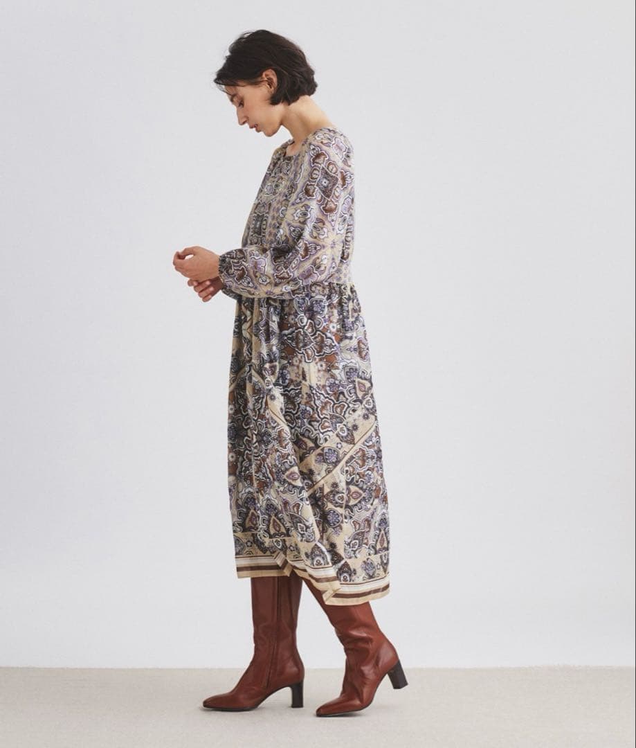 グレースコンチネンタル　モノグラムプリントワンピース