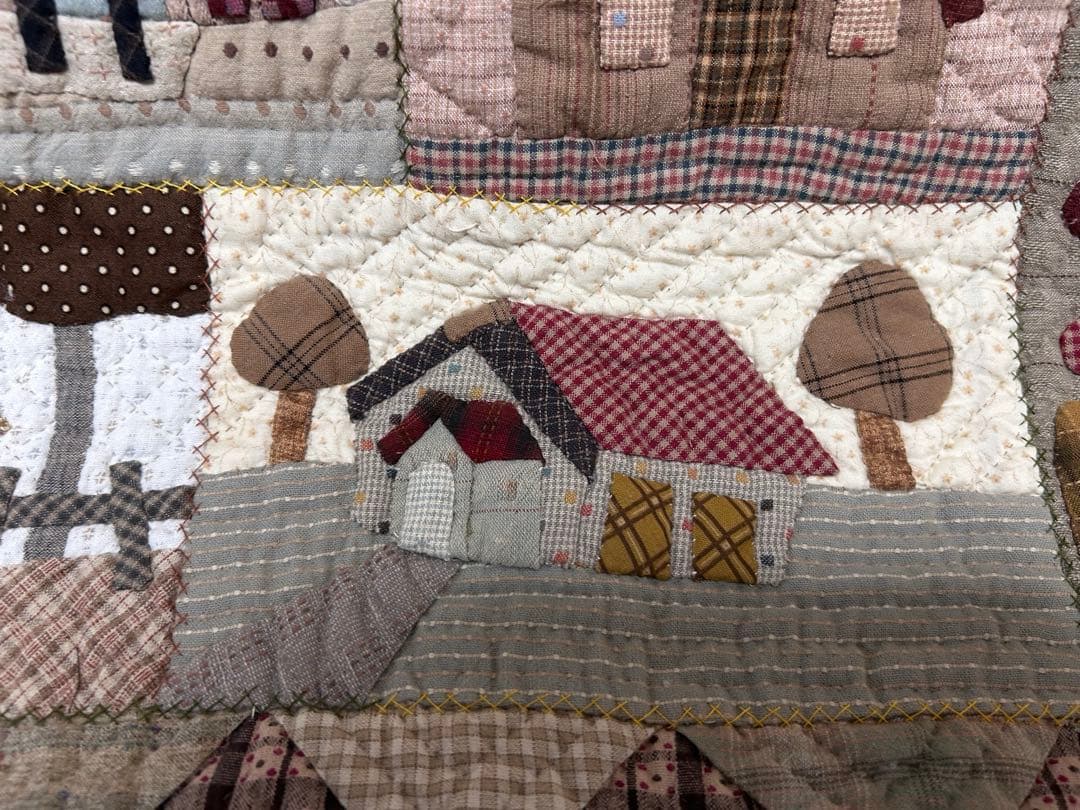 田舎風のタペストリー(^_^)パッチワーク＆ハンドメイド