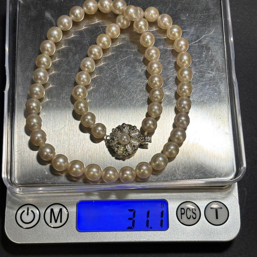 【✨テリ強✨】あこや真珠　ネックレス　約7.0-7.5 冠婚葬祭　レディース