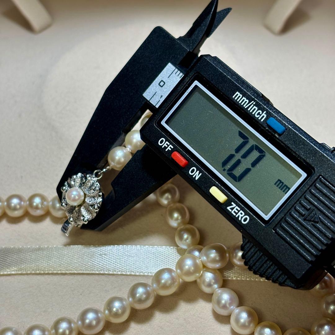 【✨テリ強✨】あこや真珠　ネックレス　約7.0-7.5 冠婚葬祭　レディース