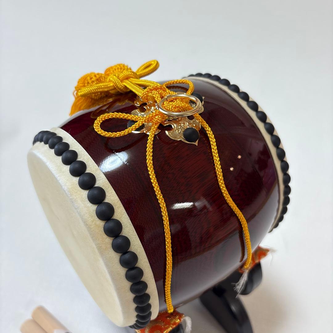 ミニ和太鼓　バチ　本格的太鼓　太鼓　台セット　記念品　装飾品