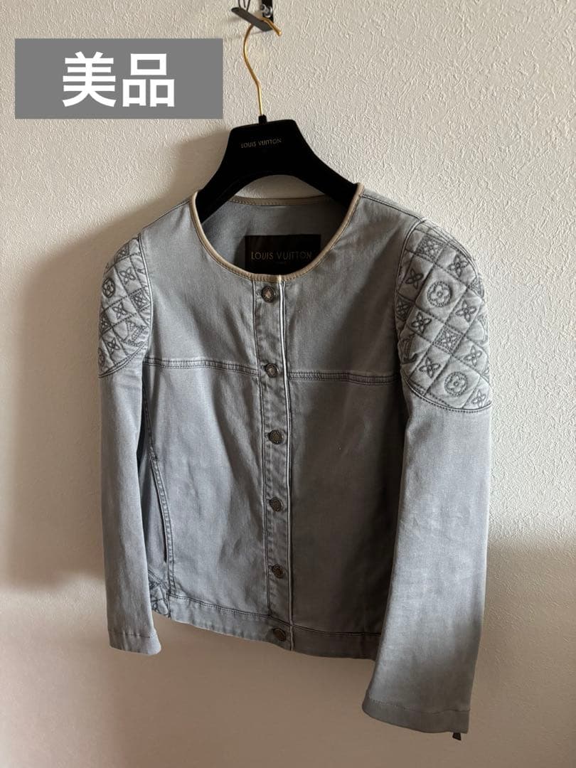 姫【美品】Louis Vuitton グレー デニムジャケットヴィンテージ
