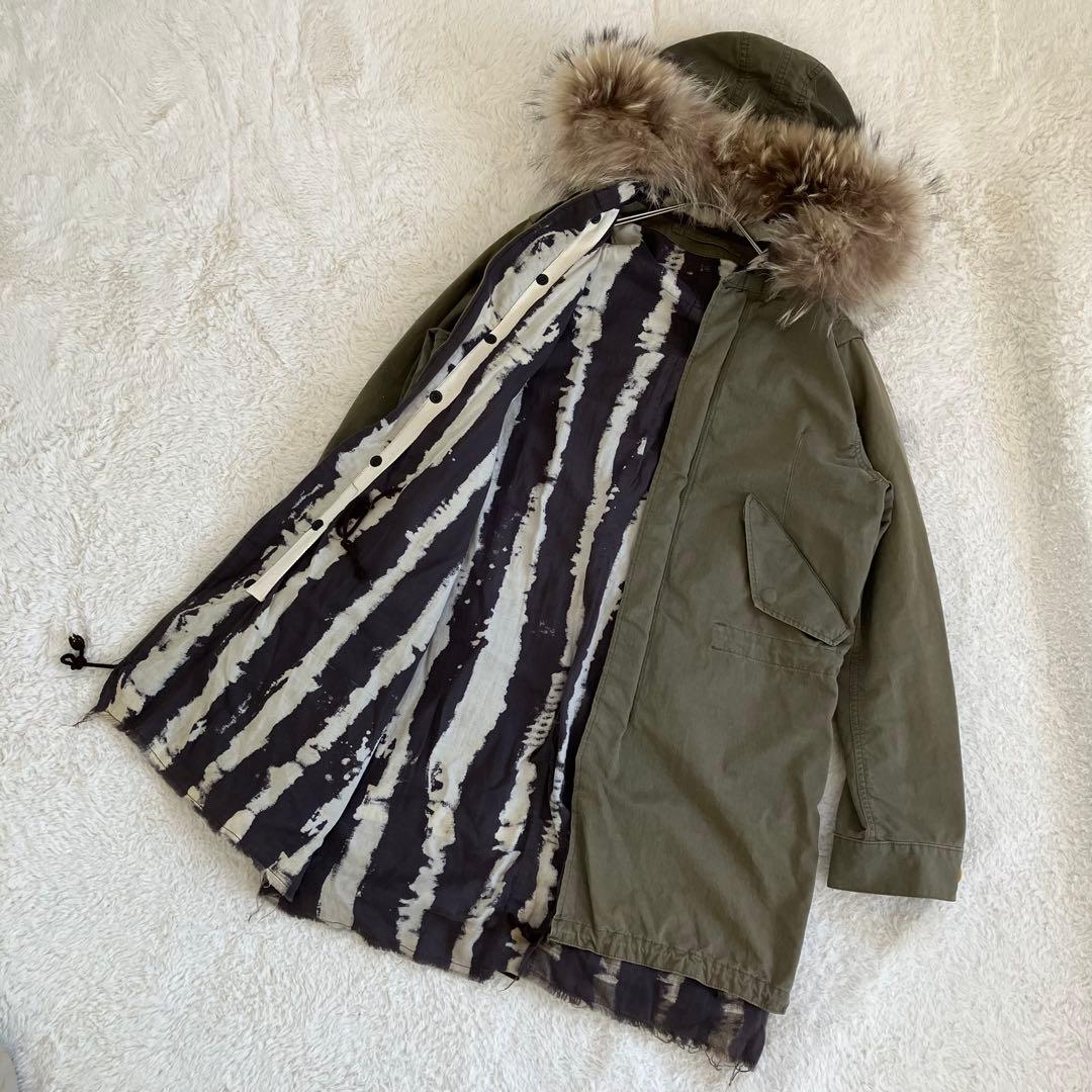 完売品 SASQUATCHfabrix. 裏地ブリーチ加工 モッズコート