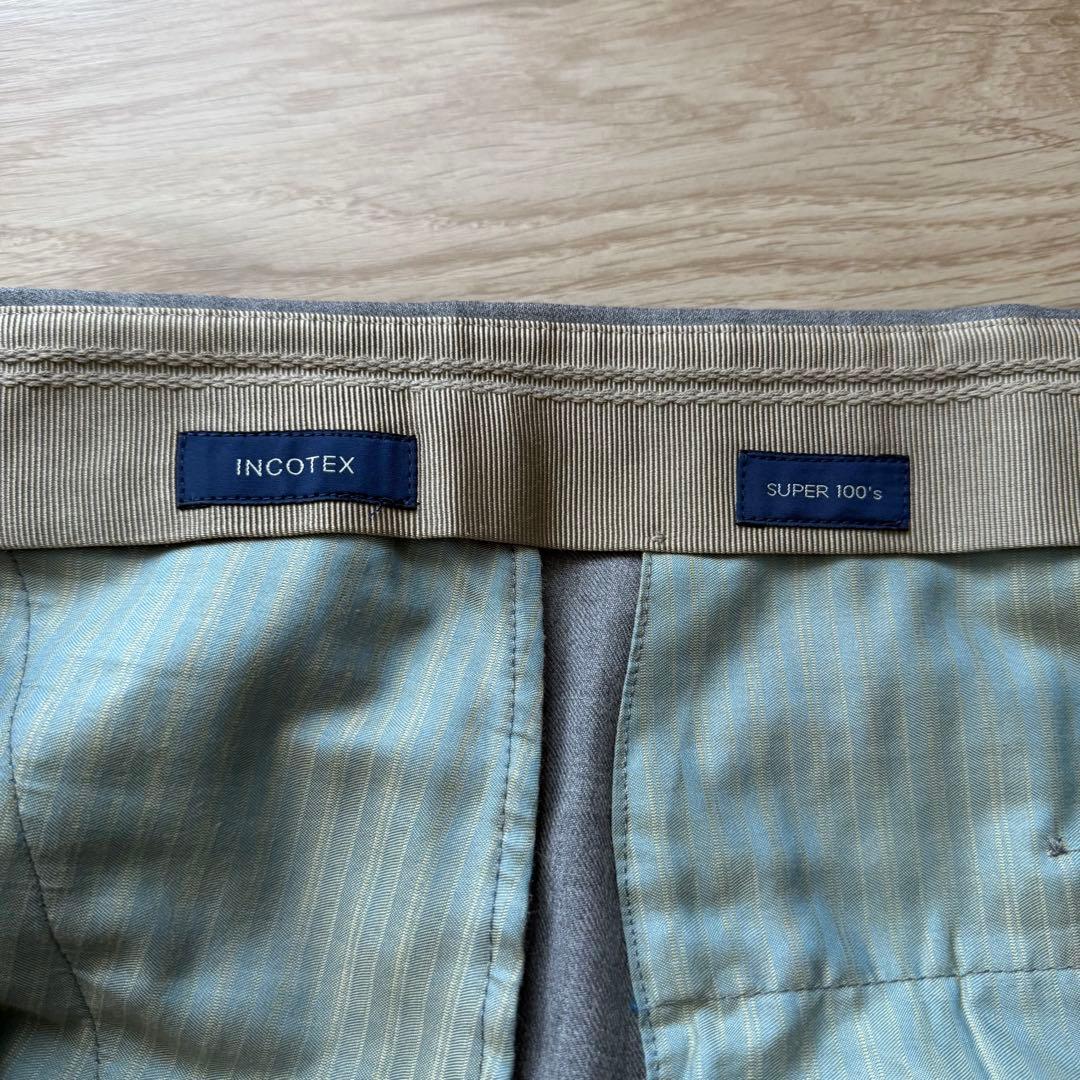 ポ*ん様 INCOTEX スラックス トロピカルウール グレー サイズ48