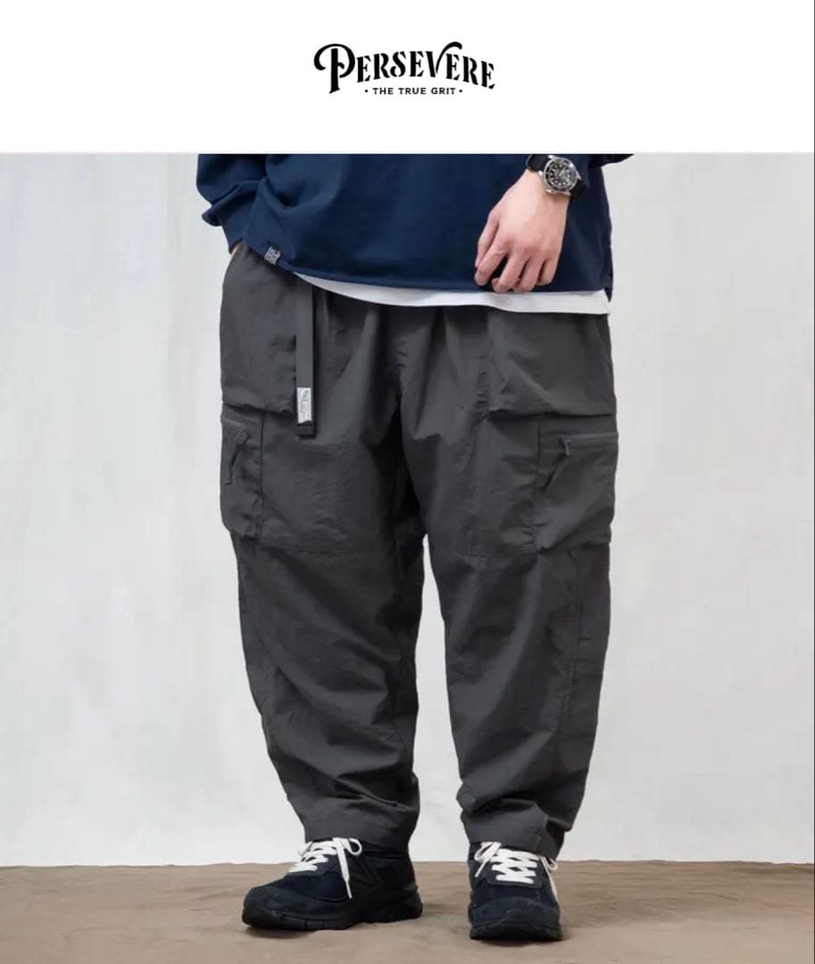 persevere カーゴパンツ ダークグレー