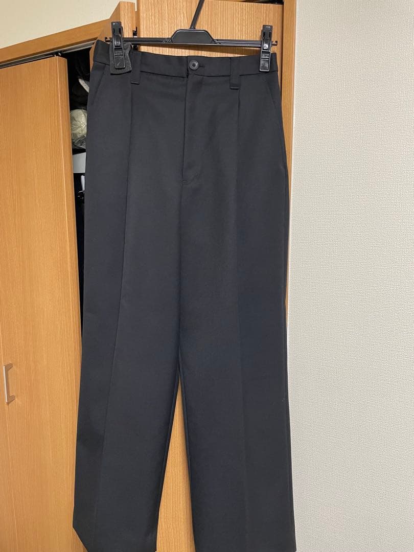 MAISON SPECIAL シャンブレーウールワンタックワイドパンツ