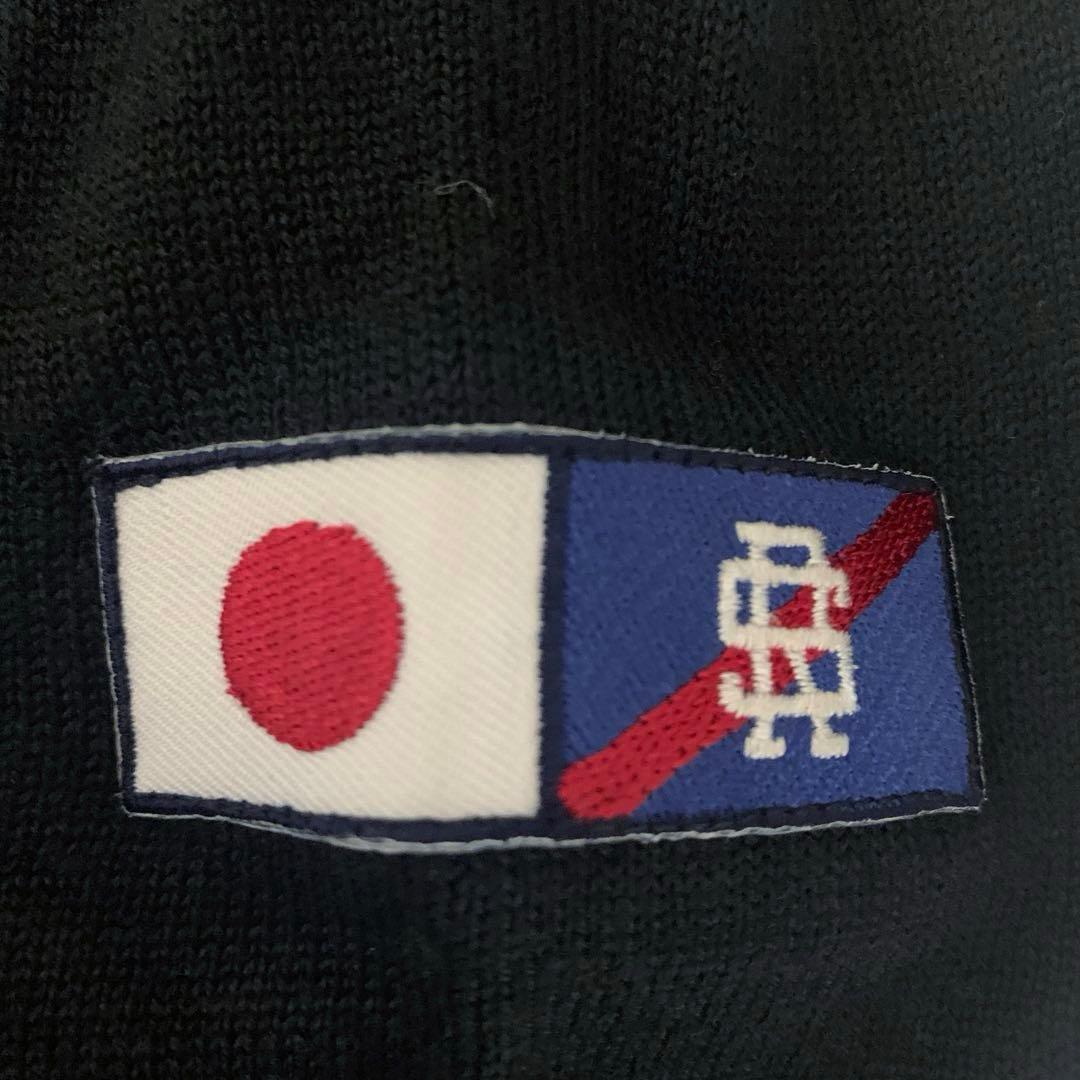 ROUGH&SWELL ブラック ニットセーター ウール ワッペン 刺繍