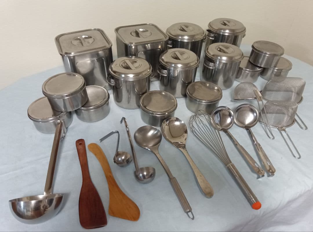 業務用ステンレス製キッチンポットセット２８点