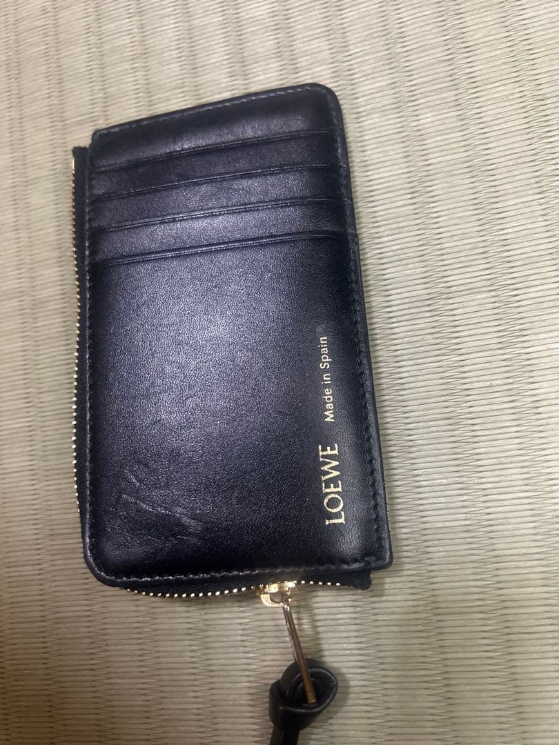 LOEWE ネイビーレザー パスケース