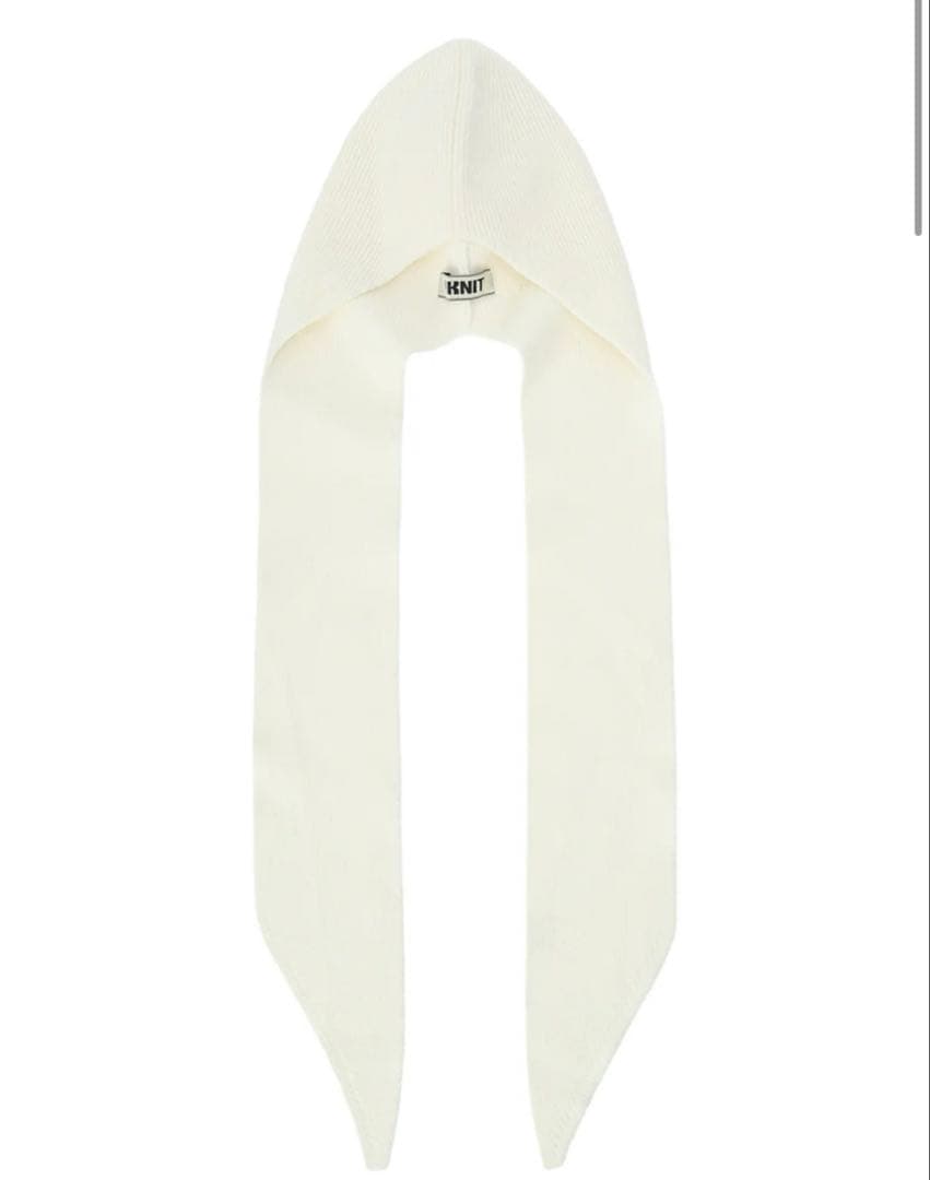 【新品未使用】NKNIT ウールニットマフラーキャップ ホワイト