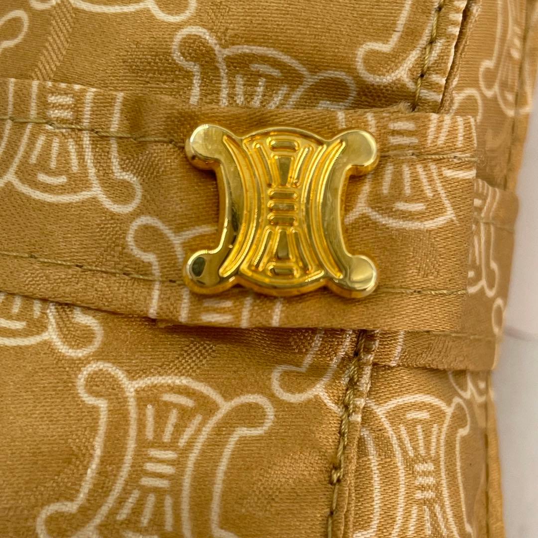 KO2249□CELINE 折りたたみ傘 マカダム柄 トリオンフ ブラウン