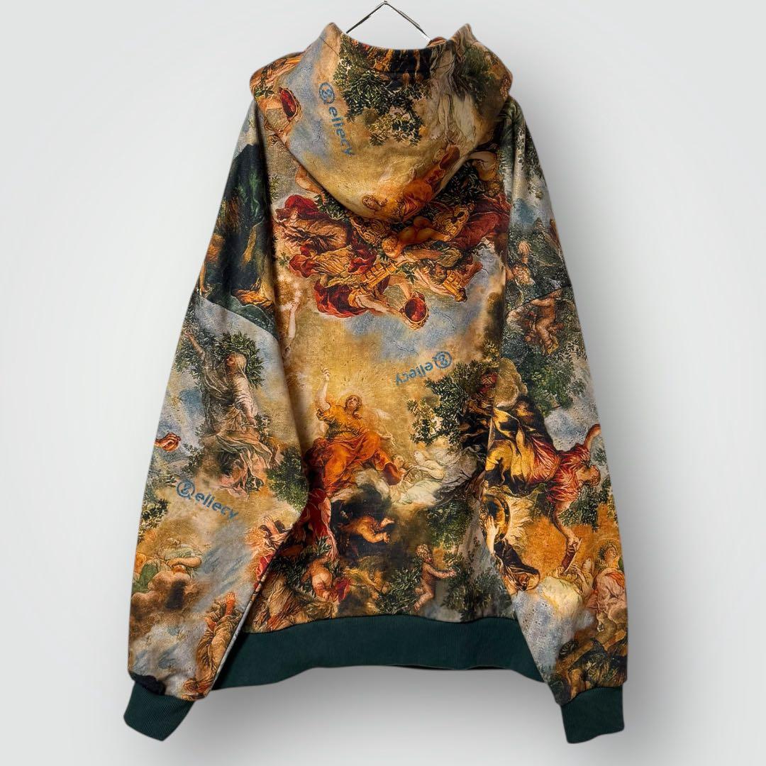 1674◆希少 &ellecyアンドエルシーテンカイパーカー天界パーカー 総柄