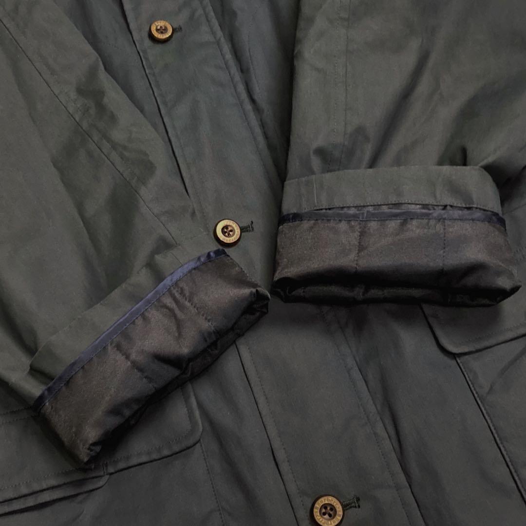 ゆうしょう バーバリー 中綿ライナー付モッズコート ノバチェック ネイビー