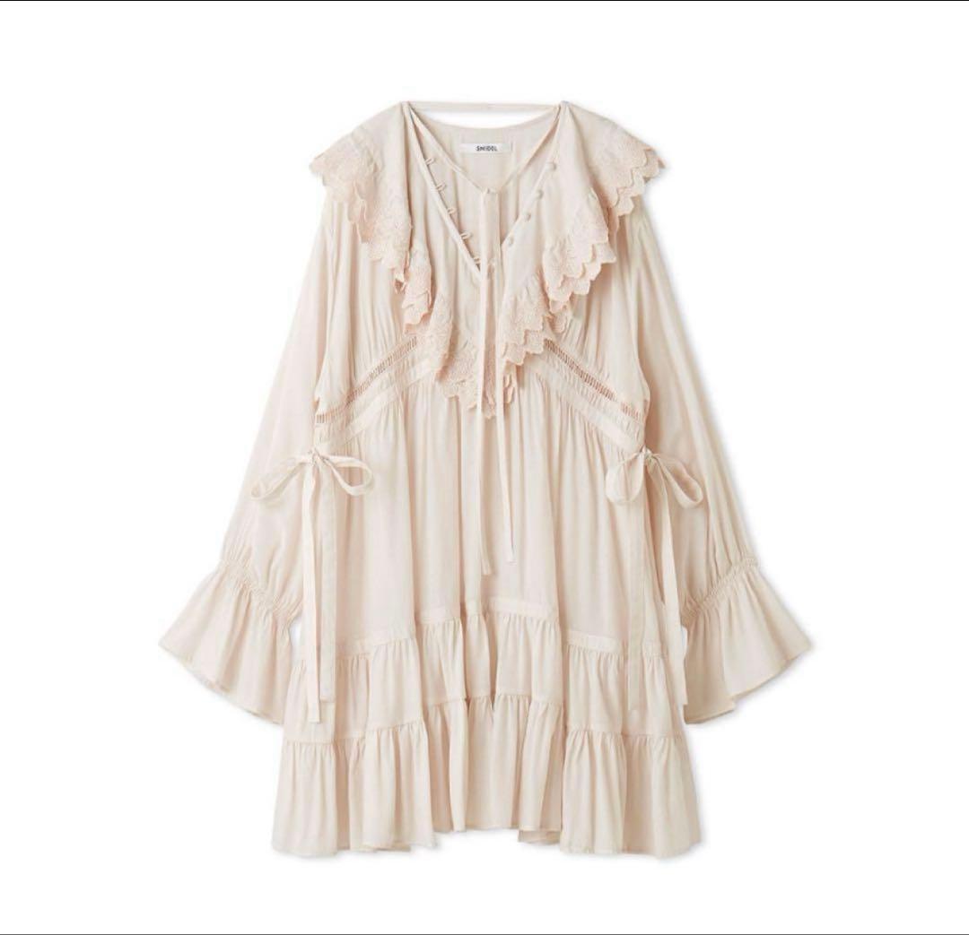 SNIDEL コットンライクラッフルカラーチュニック